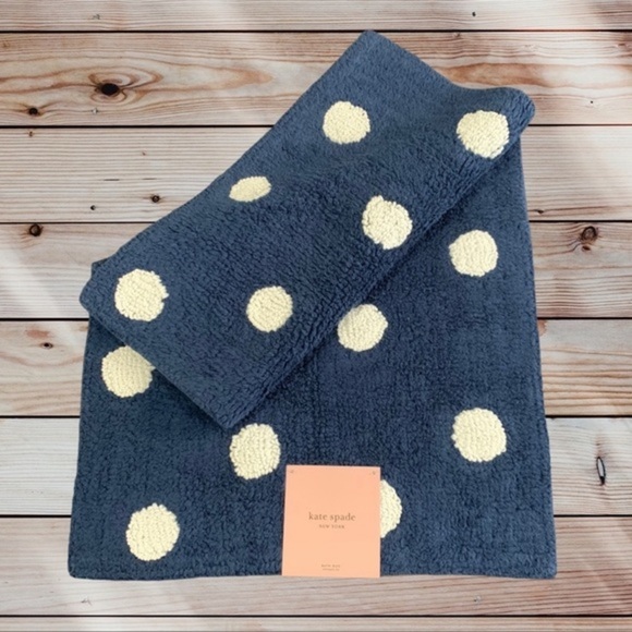 NWT Kate Spade Torrington Dot Bath Rug - Picture 2 of 6